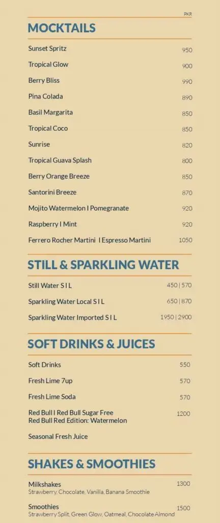 sky 24 movenpick islamabad menu